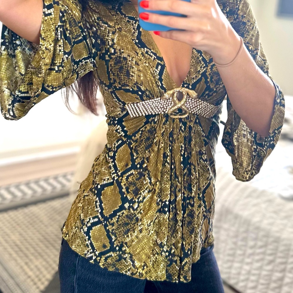 Sky snakeskin shirt NWT! Originally $225 never worn! Gorgeous detailing